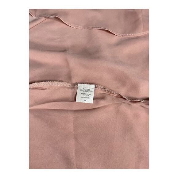 Revolve Krisa Pink Wrap-Style Bodice Thin Straps Ruffled Skirt Formal SZ Medium - Picture 12 of 14